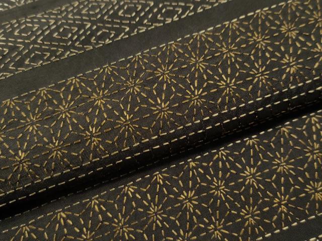 平和屋着物●中国三大刺繍 スワトウ刺繍 訪問着 総刺繍 紬地 刺し子 横段吉祥文 正絹 逸品 CAAS7437yc