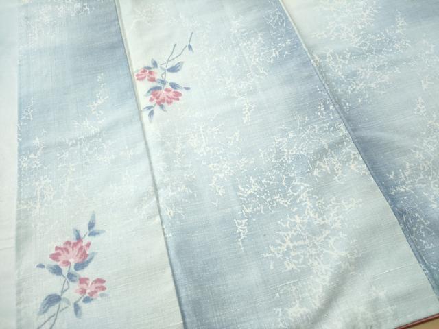 平和屋着物●上質な紬 枝花文 正絹 逸品 CAAS7459yc