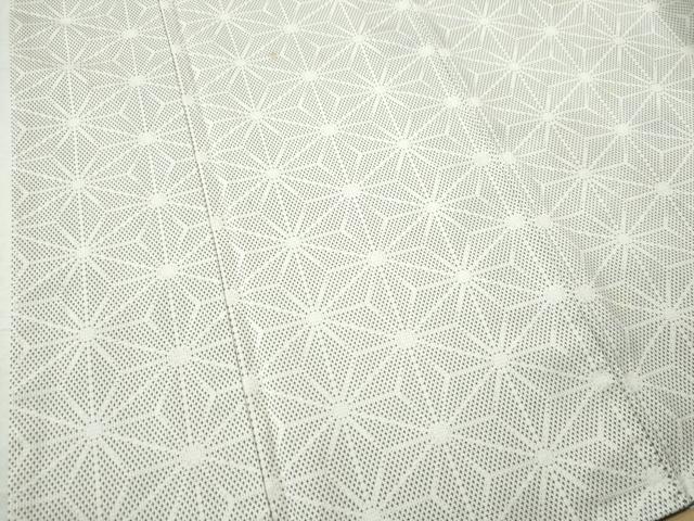 平和屋着物●上質な紬 麻の葉文様 正絹 逸品 未使用 CAAS7521yc