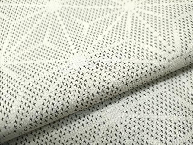 平和屋着物●上質な紬 麻の葉文様 正絹 逸品 未使用 CAAS7521yc