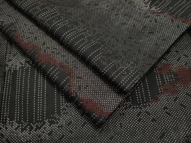 平和屋着物●本場大島紬 7マルキ 樹林文 正絹 逸品 CAAS7554yc