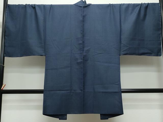 平和屋着物●男性 お召 アンサンブル 100亀甲 キングサイズ 正絹 逸品 未使用 CAAS8402vf