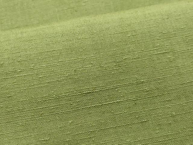 平和屋着物●上質な紬 色無地 海松色 正絹 逸品 CAAS8587vf