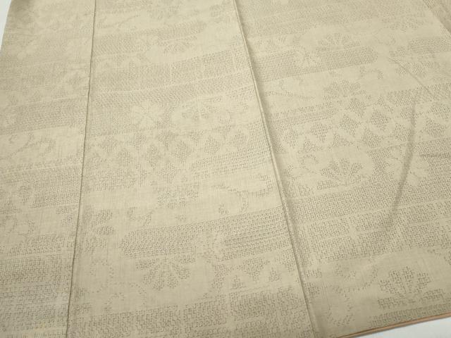 平和屋着物●結城紬 80亀甲 七宝花唐草文 正絹 逸品 CAAS8744vf