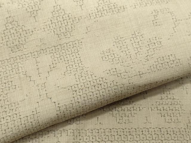 平和屋着物●結城紬 80亀甲 七宝花唐草文 正絹 逸品 CAAS8744vf