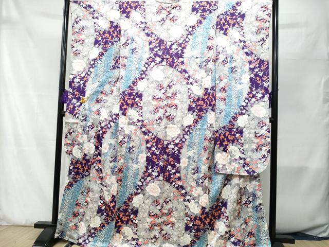 平和屋着物□豪華振袖 源氏車草花文 金銀彩 正絹 逸品 CAAS8936fb