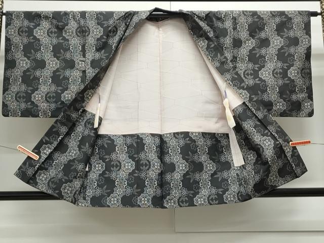 平和屋着物●本場村山大島紬 アンサンブル 花繋ぎ 正絹 逸品 CAAS9205th