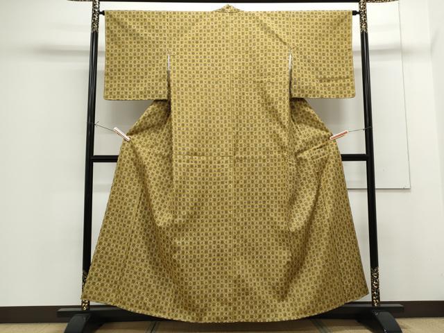 平和屋着物●本場琉球紬 草木染 吉祥文 大城織物謹製 証紙付き 正絹 逸品 未使用 CAAS9234th