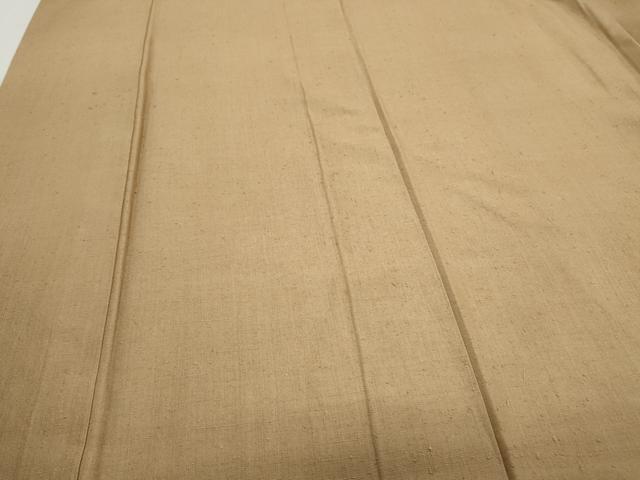 平和屋着物●結城紬 色無地 白茶色 正絹 逸品 CAAS9257th