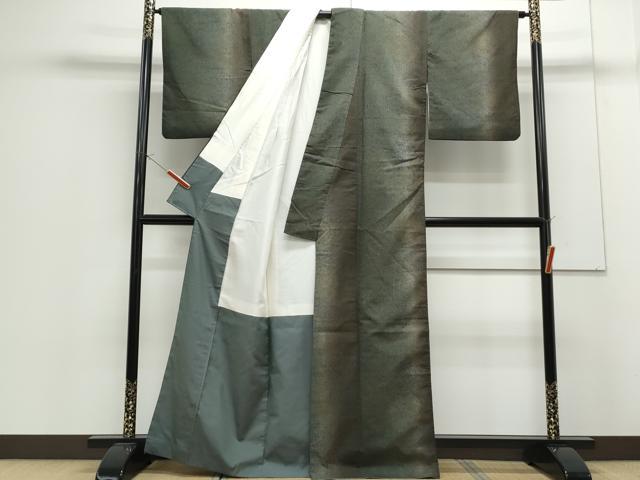 平和屋着物●上質な紬 吉祥花文 正絹 逸品 CAAS9267th