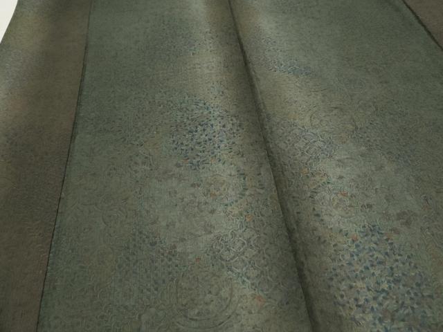 平和屋着物●上質な紬 吉祥花文 正絹 逸品 CAAS9267th