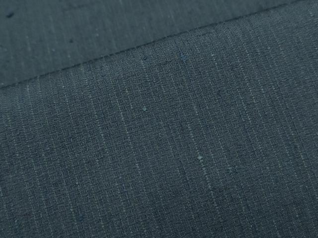 平和屋着物●男性 紬 アンサンブル 色無地 黒色 正絹 逸品 CAAS9325th