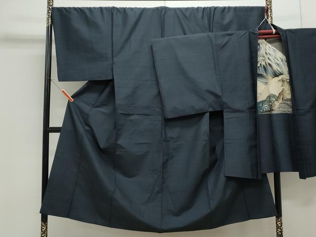平和屋着物●男性 紬 アンサンブル 霞文 正絹 逸品 CAAS9331th