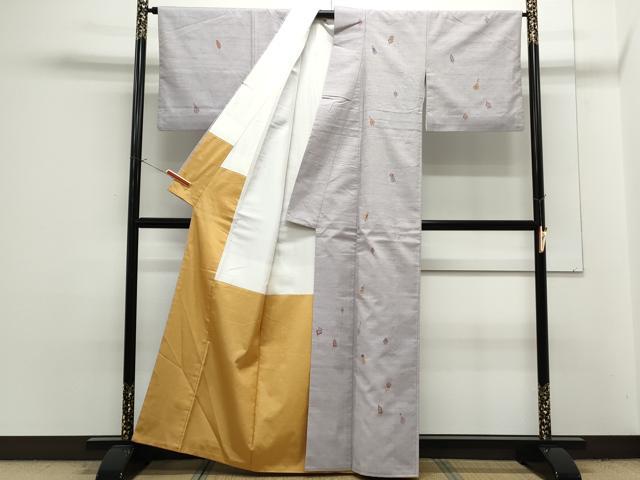 平和屋着物●上質な小紋 紬地 型染め 吉祥文 正絹 逸品 CAAS9372th