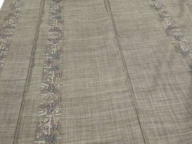 平和屋着物●本場大島紬 9マルキ 草花間道 正絹 逸品 CAAS9401th