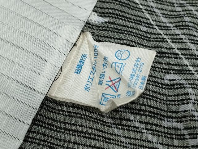 平和屋着物*夏物 小紋 絽 跳兎 舞花びら 黒地 洗える着物 未使用 CAAQ1231thm
