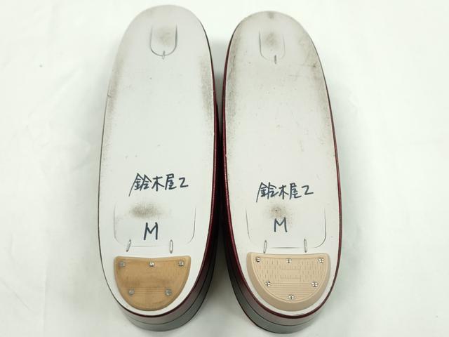 平和屋着物●和装小物 和装バッグ・草履セット エナメル 臙脂色×黒 草履サイズ:M 逸品 CAAS9808ju