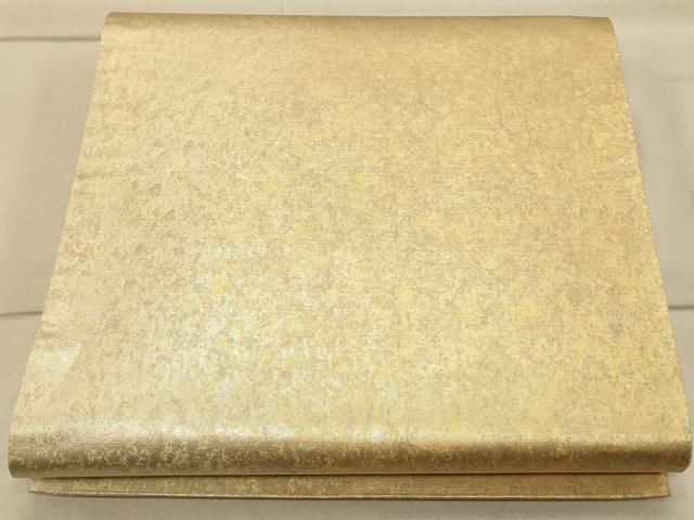 平和屋着物◎全通柄袋帯 霞文 引箔 正絹 逸品 CAAT0154ft