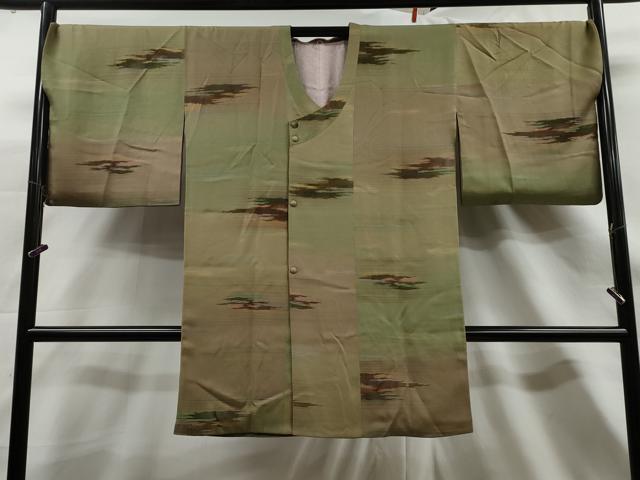 平和屋着物∞染色家 岩浅公展 道行コート モール織 霞文 暈し染め ロング丈 正絹 逸品 CAAT0458dy