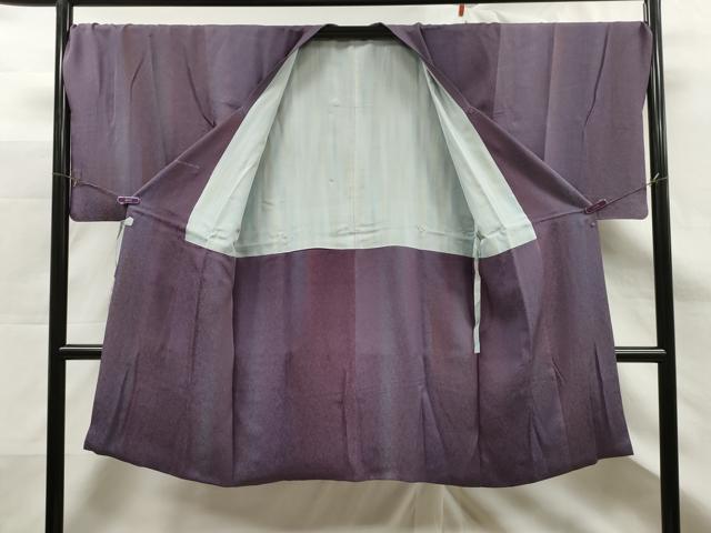 平和屋着物#道行コート 霞文 反端付き ロング丈 正絹 逸品 CAAT0468dy