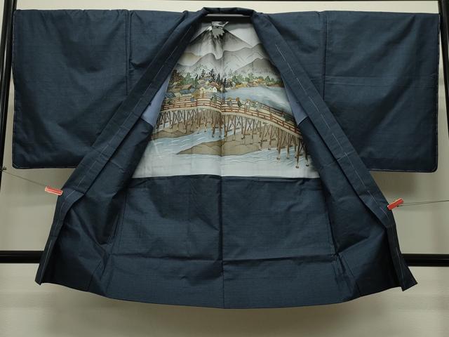 平和屋着物●男性 本場大島紬 アンサンブル 100亀甲 総詰め 赤崎サエ 証紙付き 正絹 逸品 CAAT0561dy