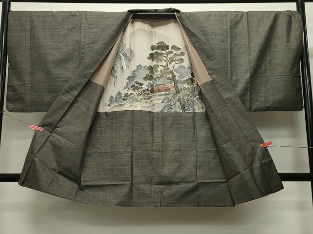 平和屋着物●男性 本場大島紬 アンサンブル 100亀甲 総詰め 正絹 逸品 CAAT0565dy