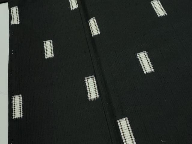 平和屋着物●上質な紬 遊彩飛白 反端付き 正絹 逸品 CAAT0616dy
