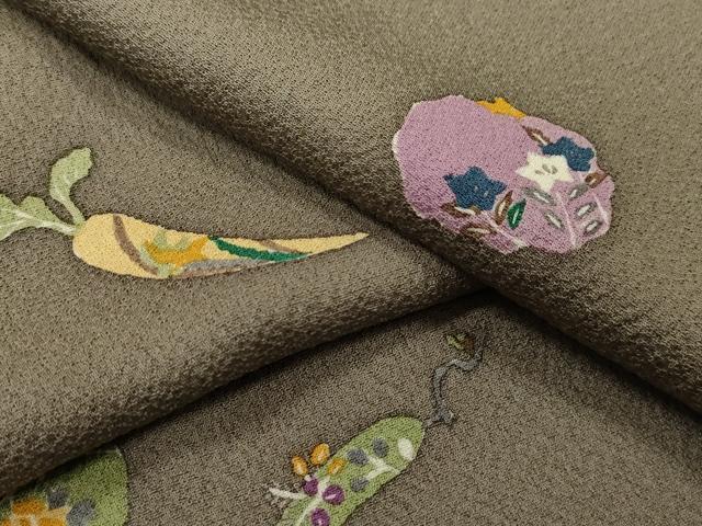 平和屋着物▽上質な小紋 単衣 鳴り物 正絹 逸品 CAAT0744dy