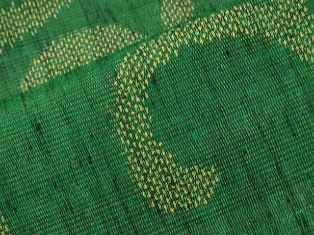 平和屋着物▽上質な紬 単衣 唐草文 正絹 逸品 CAAT0756dy
