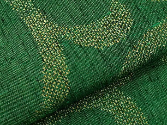 平和屋着物▽上質な紬 単衣 唐草文 正絹 逸品 CAAT0756dy