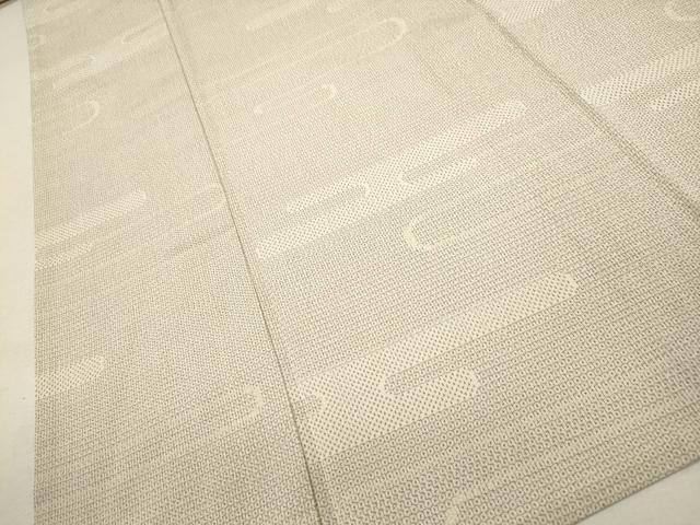 平和屋着物▽本塩沢 単衣 110亀甲 エ霞文 正絹 逸品 CAAT0759dy