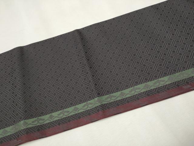 平和屋着物●九寸名古屋帯 琉球絣文様 正絹 逸品 CAAT0890hy