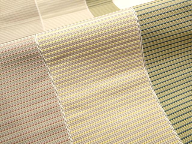 平和屋着物●本場筑前博多織 八寸名古屋帯 横段文 金糸 正絹 逸品 CAAT1169hy
