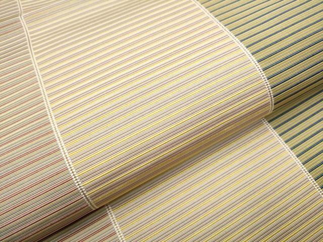 平和屋着物●本場筑前博多織 八寸名古屋帯 横段文 金糸 正絹 逸品 CAAT1169hy