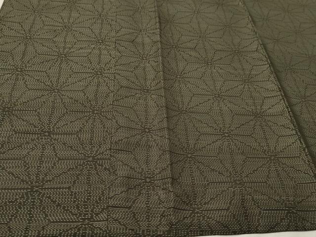 平和屋着物∞本場大島紬 道行コート 麻の葉文様 正絹 逸品 未使用 CAAT5641id