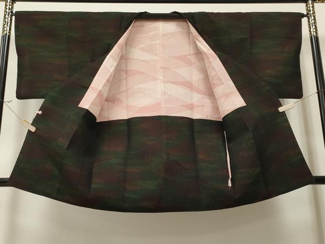 平和屋着物∞道行コート 霞文 ロング丈 正絹 逸品 CAAT5661id