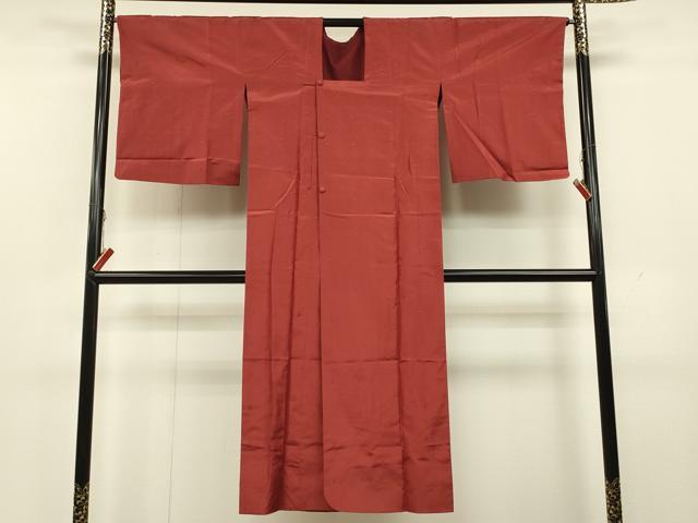 平和屋着物▽道行コート 単衣 格子地紋 ロング丈 正絹 逸品 CAAT5741id