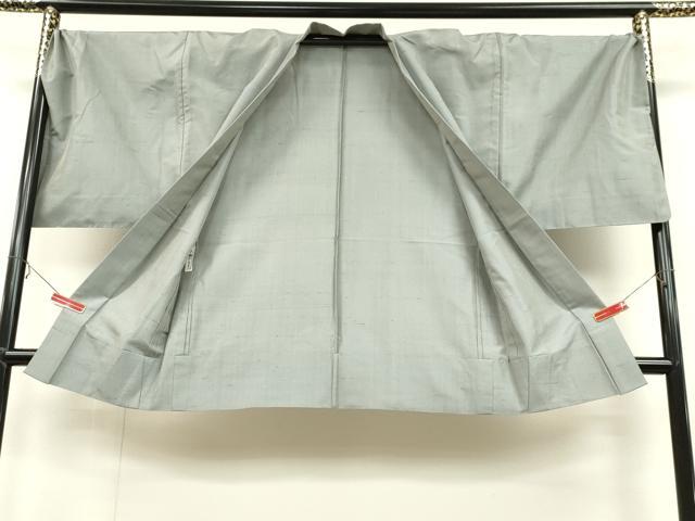平和屋着物▽男性 長羽織 単衣 紬地 霞文 キングサイズ 正絹 逸品 CAAT5781id