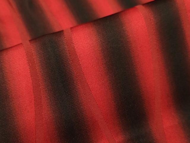 平和屋着物▽道行コート 単衣 雨コート 縞 黒地 ロング丈 正絹 逸品 CAAT5879id