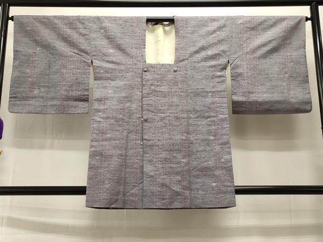 平和屋着物∞道行コート 紬地 間道 正絹 逸品 CAAT5903id