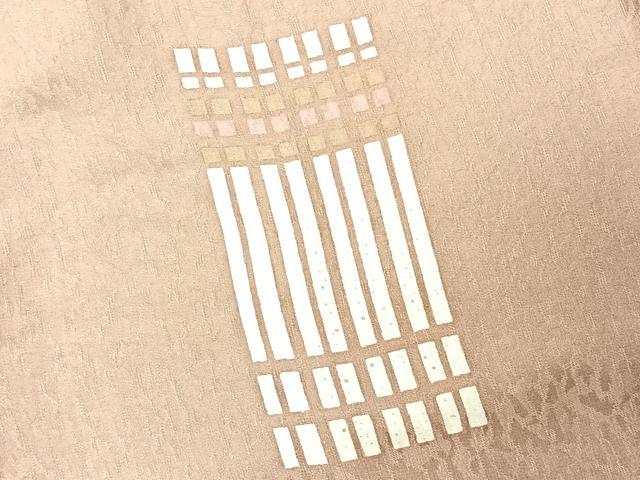 平和屋着物#道行コート 幾何学文様 金彩 ロング丈 正絹 逸品 未使用 CAAT5927id