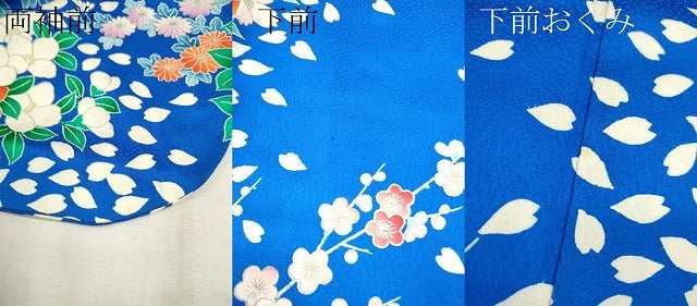 平和屋着物∵女の子 十三参り 子供 祝着・袋帯セット 駒刺繍 草花文 金彩 逸品 CAAT6102ze