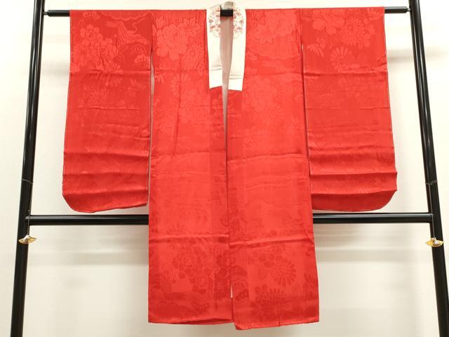 平和屋着物∵女の子 十三参り 子供 祝着・長襦袢・丸帯セット 駒刺繍 雲取り舞蝶花文 金彩 逸品 CABF2919ze