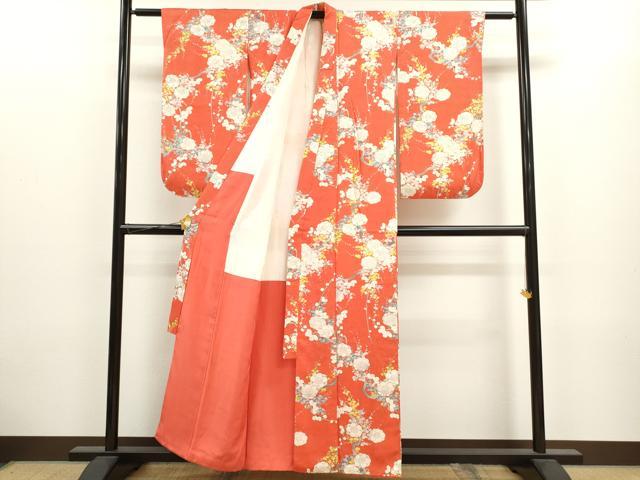 平和屋着物∵女の子 十三参り 子供 祝着・袋帯・しごき・帯揚げセット 枝梅文 大丸扱い 逸品 CAAT6246ze