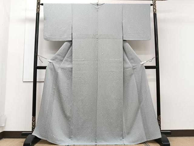 平和屋着物▽上質な小紋 単衣 あられ文 正絹 逸品 CAAT6544xi