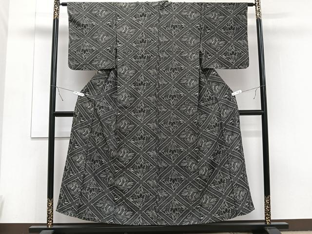 平和屋着物▽小紋 単衣 天井花鳥文 CAAT6563xi