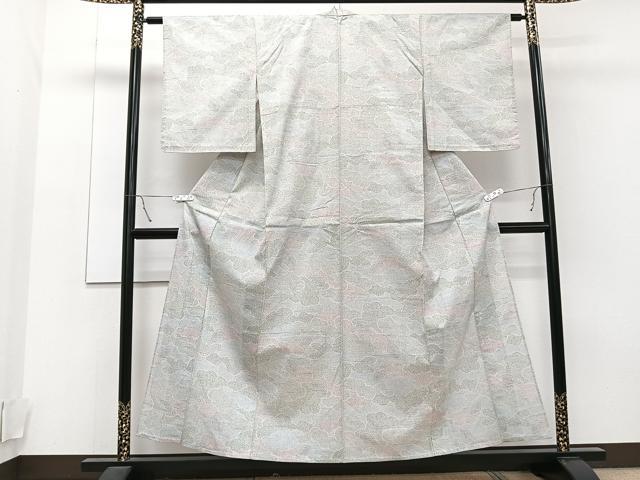 平和屋着物▽小紋 単衣 舞葉文 CAAT6574xi