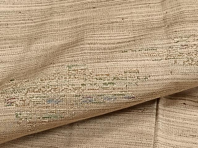 平和屋着物▽上質な紬 単衣 抽象文 正絹 逸品 CAAT6581xi