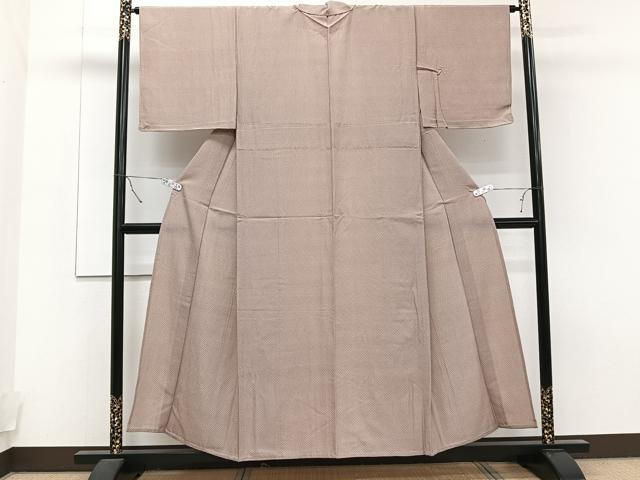 平和屋着物▽江戸小紋 単衣 花菱 正絹 逸品 CAAT6584xi