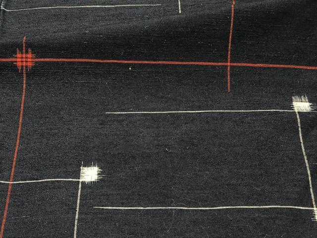 平和屋着物▽上質な紬 単衣 抽象文 正絹 逸品 CAAT6602xi